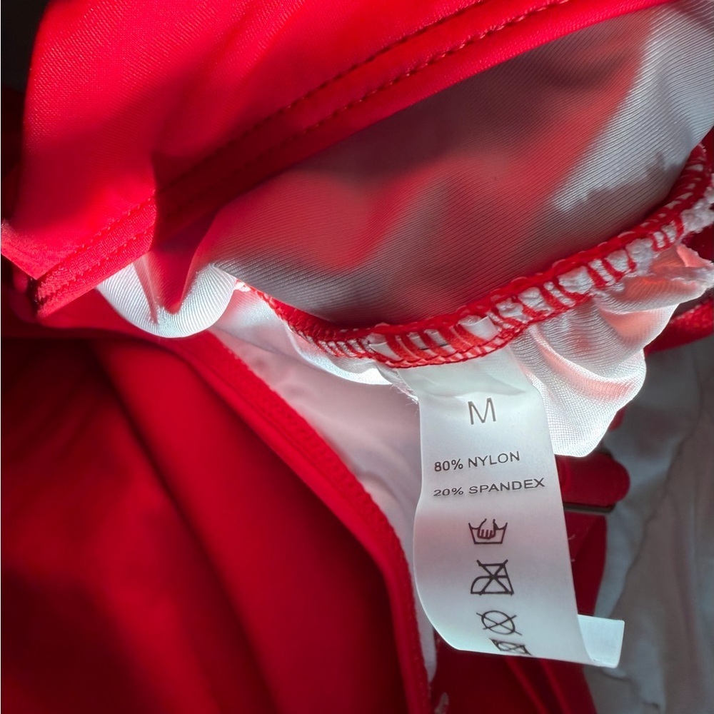 Red One-Piece Twist Tank Swimsuit - Women Swim - Picture 5 of 6